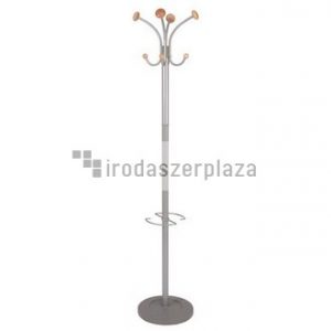 Ruhafogas, fém váz, fa gombokkal, ALBA "Viena", ezüst