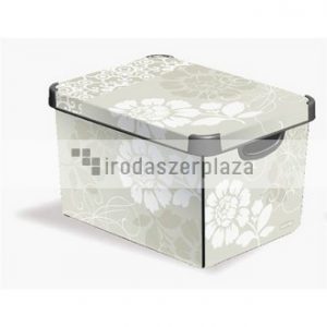 Tárolódoboz, 22 l, romantikus, CURVER " Deco L"