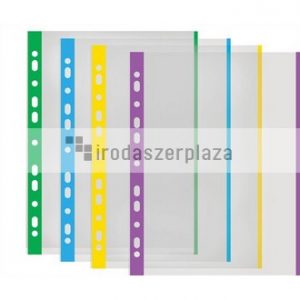 Genotherm, lefűzhető, színes szélű, A4, 40 mikron, narancsos felület, DONAU, zöld
