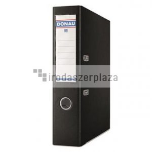 Iratrendező, 75 mm, A4, PP/karton, élvédő sínnel, DONAU "Master", fekete