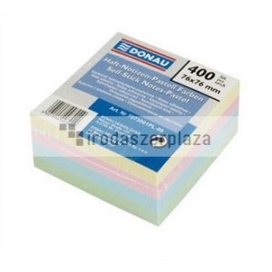 Öntapadó jegyzettömb, 76x76mm, 400 lap, DONAU, pasztell színek