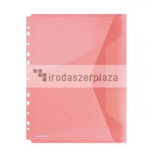 Irattartó tasak, A4, PP, patentos, lefűzhető, DONAU, piros