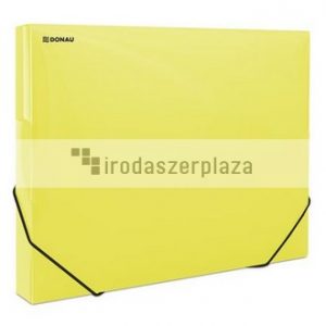 Gumis mappa, 30 mm, PP,  A4, DONAU, áttetsző sárga