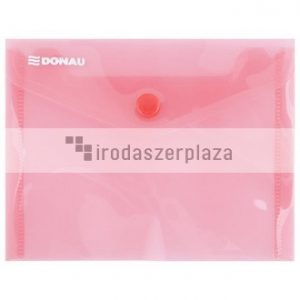 Irattartó tasak, A6, PP, patentos, DONAU, piros