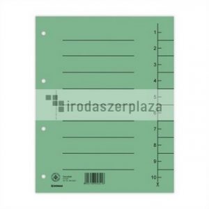 Regiszter, karton, A4, DONAU, zöld