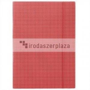 Gumis mappa, karton, A4, kockás, DONAU, piros