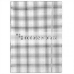 Gumis mappa, karton, A4, kockás, DONAU, fehér