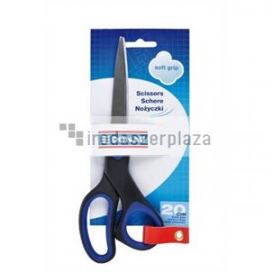 Olló, irodai, 20 cm, DONAU "Soft Grip", fekete-kék