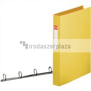 Gyűrűs könyv, 4 gyűrű, 42 mm, A4, PP, ESSELTE "Standard", Vivida sárga