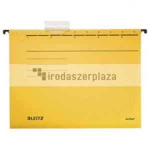 Függőmappa, karton, A4, LEITZ "Alpha Standard", sárga