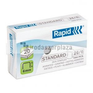 Tűzőkapocs, 26/6, horganyzott, RAPID "Standard"