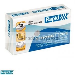 Tűzőkapocs, 26/6, horganyzott, RAPID "Strong"