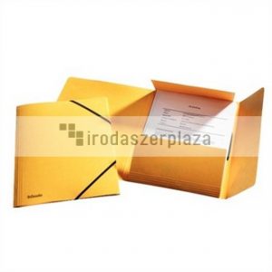 Gumis mappa, 15 mm, prespán, A4, ESSELTE "Rainbow", sárga