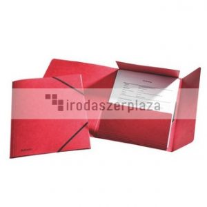 Gumis mappa, 15 mm, prespán, A4, ESSELTE "Rainbow", piros