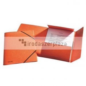 Gumis mappa, 15 mm, prespán, A4, ESSELTE "Rainbow", narancssárga