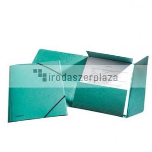 Gumis mappa, 15 mm, prespán, A4, ESSELTE "Rainbow", zöld