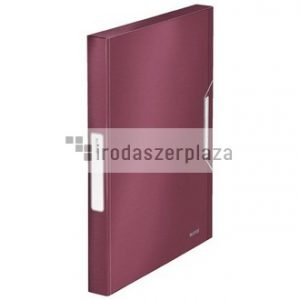 Gumis mappa, 30 mm, PP, A4, LEITZ "Style Jumbo", gránátvörös