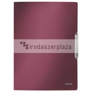Gumis mappa, PP, A4, LEITZ "Style", gránátvörös