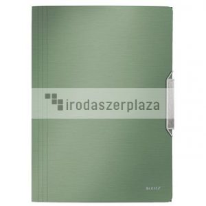 Gumis mappa, PP, A4, LEITZ "Style", olajfazöld