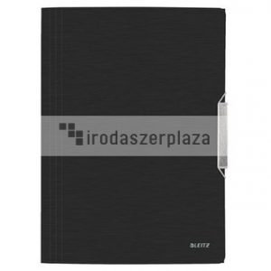 Gumis mappa, PP, A4, LEITZ "Style", szaténfekete