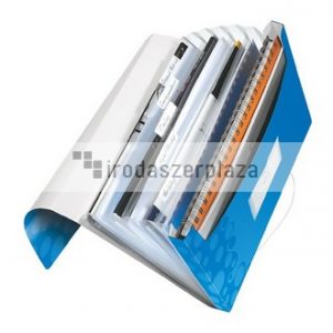 Harmonikamappa, A4, PP, 6 rekeszes, LEITZ "Wow", kék