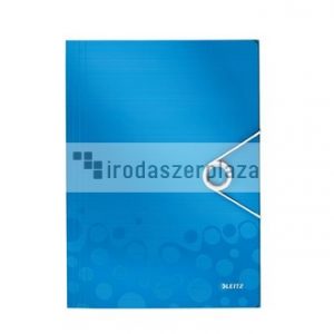 Gumis mappa, PP, A4, LEITZ "Wow", kék