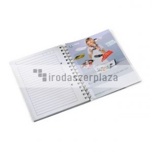 Spirálfüzet, A5, vonalas, 80 lap, LEITZ "Wow", kék