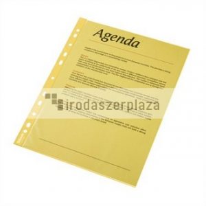 Genotherm, lefűzhető, A4, 55 mikron, víztiszta felület, ESSELTE, sárga