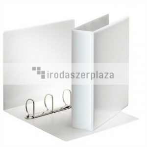 Gyűrűs könyv, panorámás, 4 gyűrű, D alakú, 75 mm, A4, PP, ESSELTE, fehér