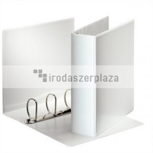 Gyűrűs könyv, panorámás, 4 gyűrű, D alakú, 86 mm, A4, PP, ESSELTE, fehér