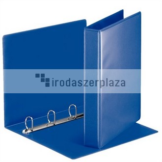 Gyűrűs könyv, panorámás, 4 gyűrű, D alakú, 50 mm, A4, PP, ESSELTE, kék