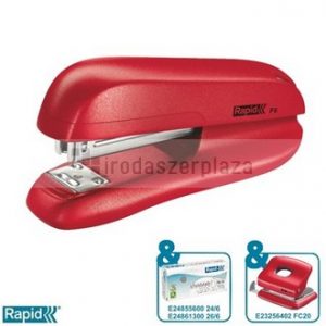 Tűzőgép, 24/6, 26/6, 20 lap, RAPID "F6", piros