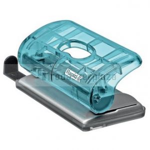 Lyukasztó, mini, kétlyukú, 10 lap, RAPID, "Colour`Breeze", kék