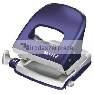Lyukasztó, kétlyukú, 30 lap, fém, LEITZ "Nexxt Style, titánkék