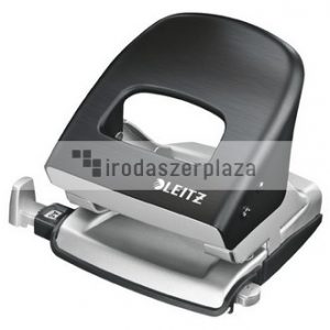 Lyukasztó, kétlyukú, 30 lap, fém, LEITZ "Nexxt Style, szaténfekete