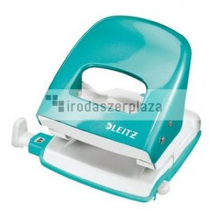 Lyukasztó, kétlyukú, 30 lap, LEITZ "Nexxt Wow", jégkék