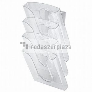 Katalógustartó, kiegészítő támasszal, A4, 4 rekeszes, LEITZ "Presenter", víztiszta