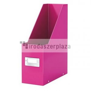 Iratpapucs, PP/karton, 95 mm, LEITZ "Click&Store", rózsaszín