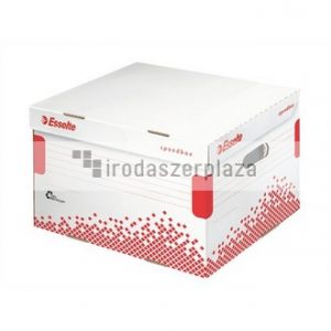 Archiválókonténer, L méret, újrahasznosított karton, ESSELTE "Speedbox", fehér