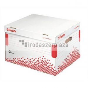Archiválókonténer, újrahasznosított karton, felfelé nyíló, ESSELTE "Speedbox", fehér