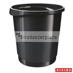 Papírkosár, 14 liter, ESSELTE "Europost", Vivida fekete