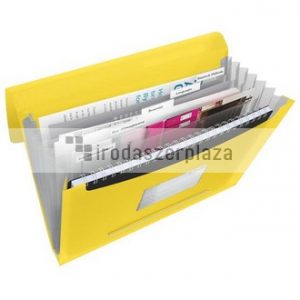 Harmonikamappa, A4, PP, 6 rekeszes, ESSELTE "Vivida", sárga
