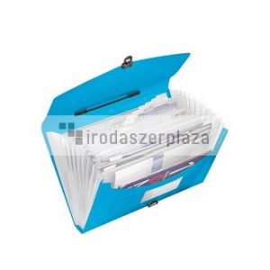 Harmonikatáska, A4, PP, 12 rekeszes, ESSELTE "Vivida", kék