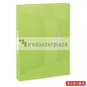 Gumis mappa, 40 mm, PP, A4, ESSELTE "Vivida Jumbo", Vivida zöld