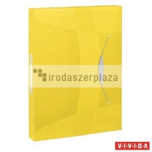 Gumis mappa, 40 mm, PP, A4, ESSELTE "Vivida Jumbo", Vivida sárga