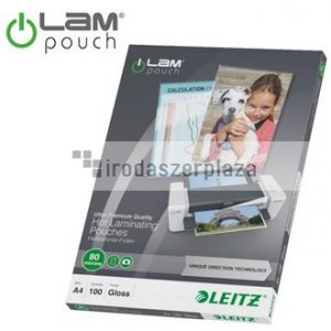 Meleglamináló fólia, 80 mikron, A4, fényes, UDT technológiával, LEITZ "iLam"