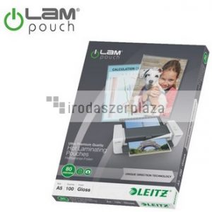 Meleglamináló fólia, 80 mikron, A5, fényes, UDT technológiával, LEITZ "iLam"