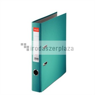 Iratrendező, 50 mm, A4, PP/karton, élvédő sínnel, ESSELTE "Economy", türkiz