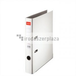 Iratrendező, 50 mm, A4, PP/karton, élvédő sínnel, ESSELTE "Economy", fehér
