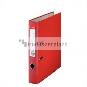 Iratrendező, 50 mm, A4, PP/karton, élvédő sínnel, ESSELTE "Economy", piros
